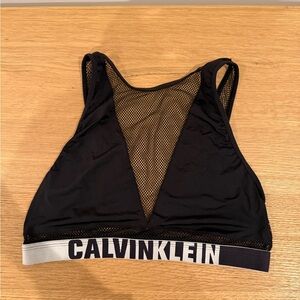 Calvin Klein Black Mesh Sports Bra